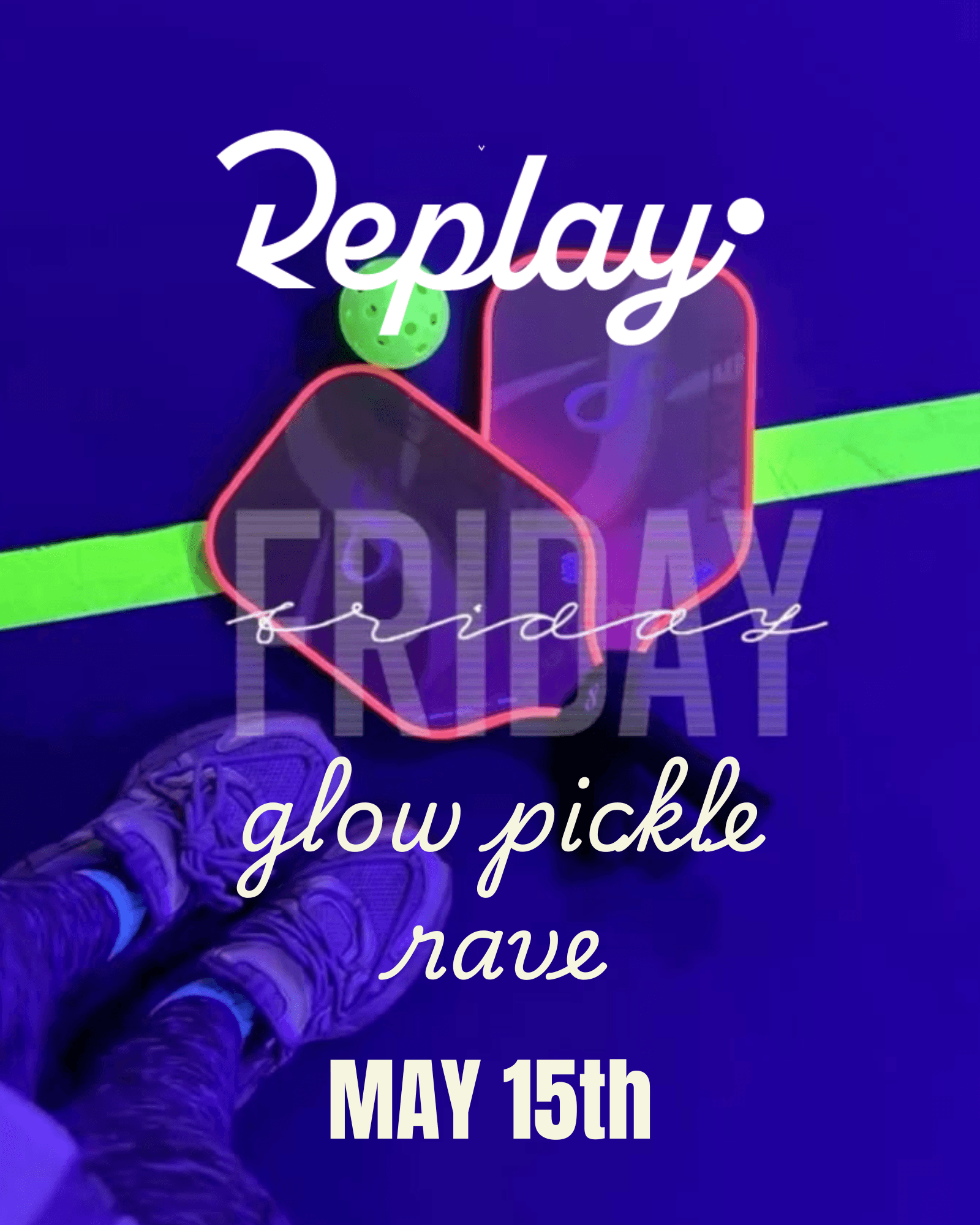 glow in the dark pickleball rave hosted by Alissa Giambrone's community — racket sports in Boynton Beach