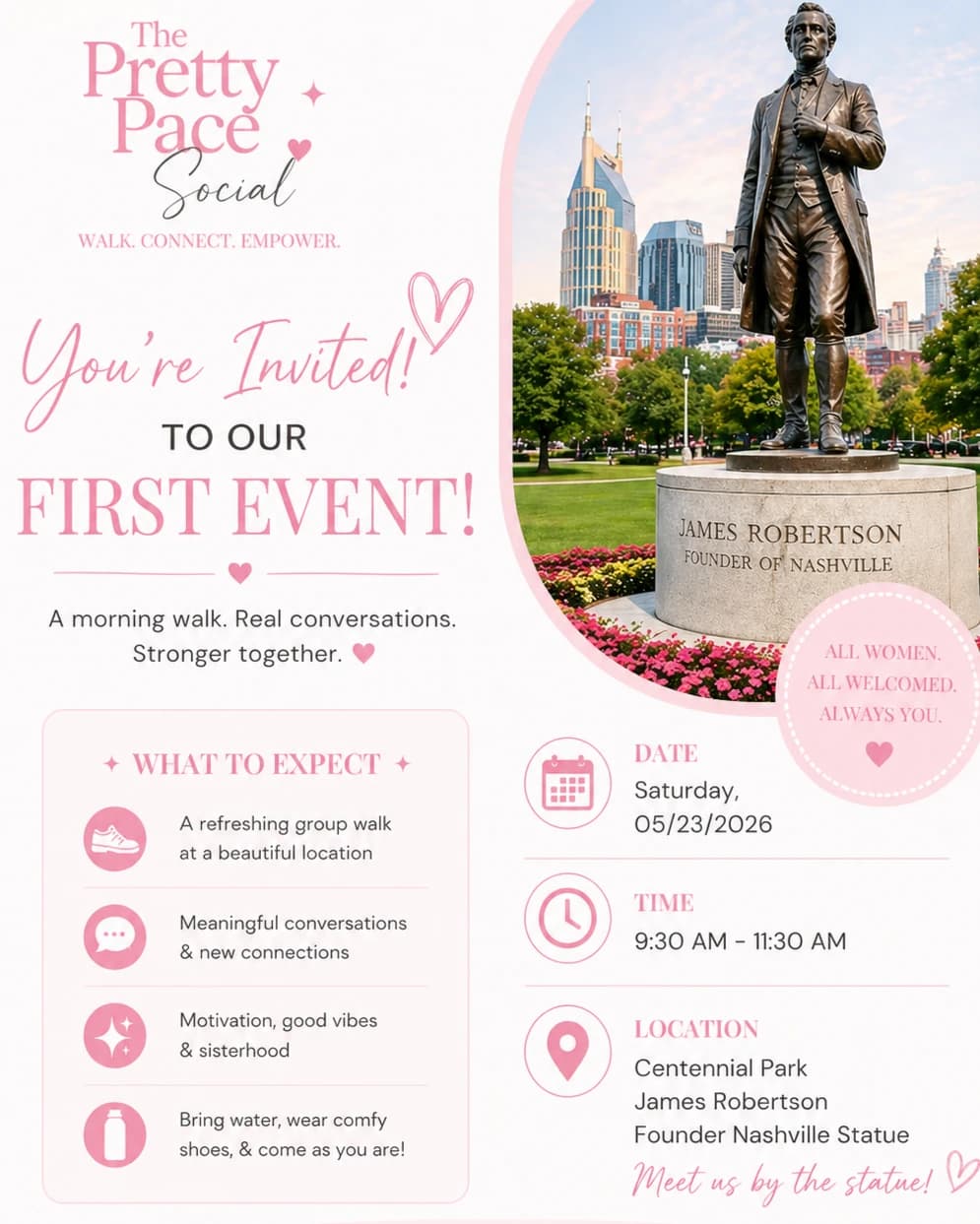 The Pretty Pace Social First Event  hosted by THE PRETTY PACE SOCIAL — run clubs in Nashville