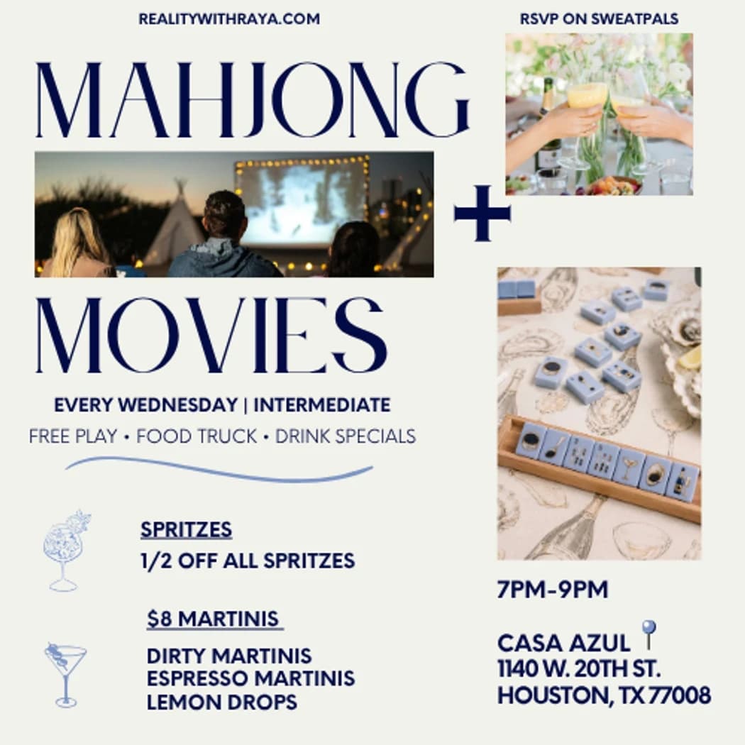 Mahjong + Movies hosted by Reality with Raya Podcast — team sports in Houston