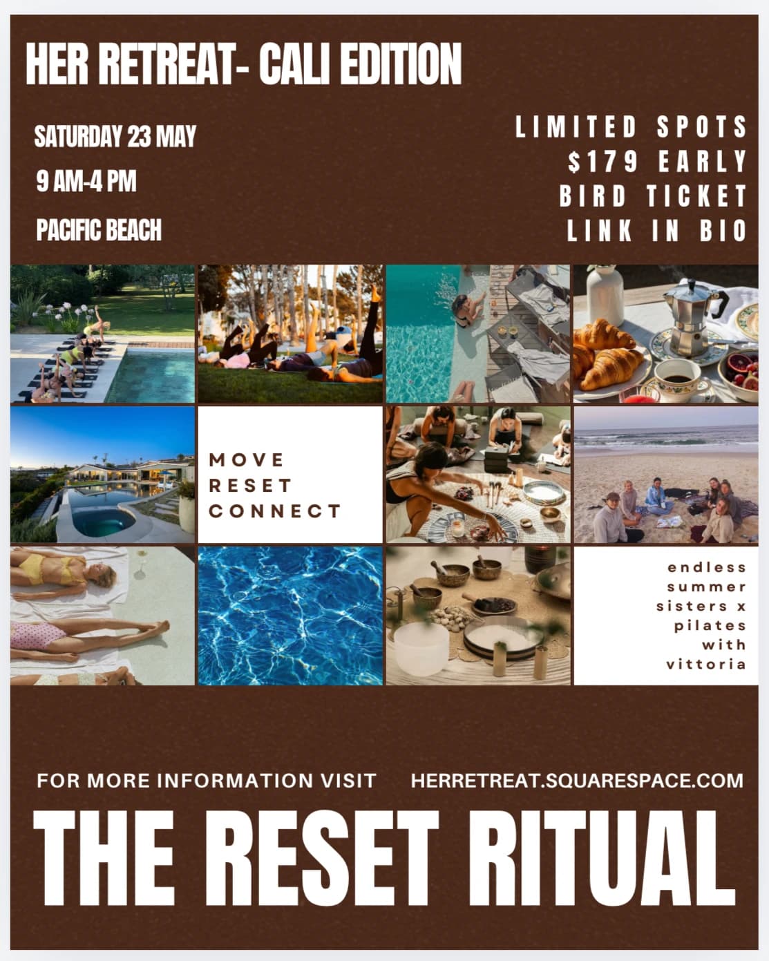 Her Retreat - a day to reset  hosted by pilates_withvittoria — pilates classes in San Diego