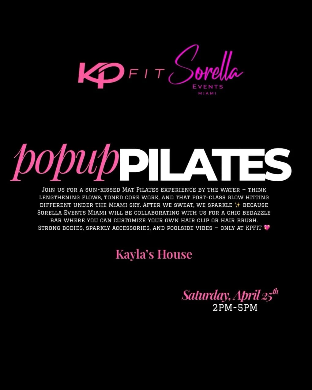 KPFIT- SWEAT + SPARKLY hosted by KPFIT — pilates classes in Miami Lakes