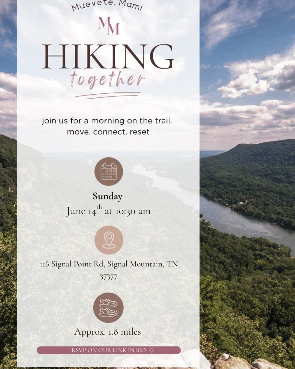 muevete, mami: hiking event  hosted by natalia alva  — outdoor activities in Chattanooga
