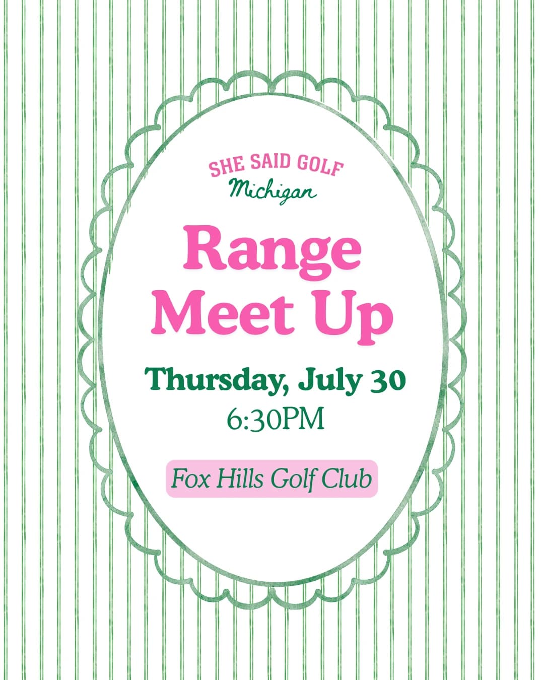 July Range Meet Up hosted by She Said Golf Michigan — golf in Plymouth