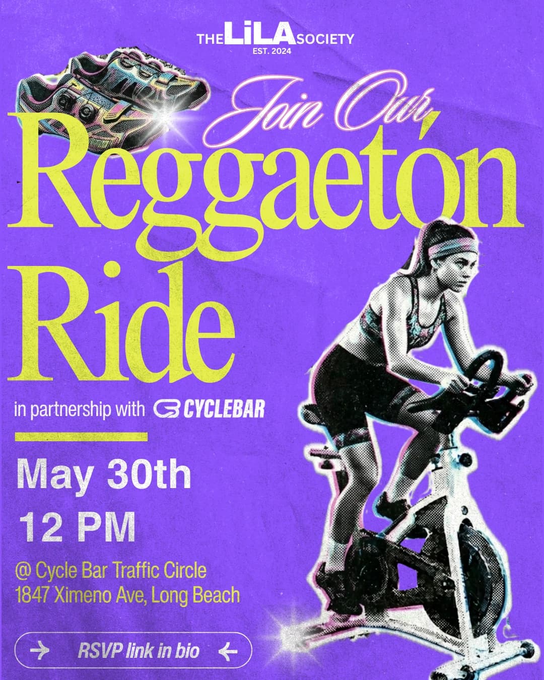 Reggaeton RIDE ⚡ hosted by The LiLA Society — cycling in Long Beach