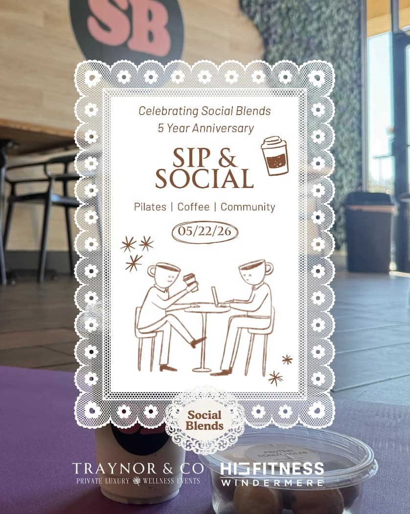 Sip & Social Sculpt  hosted by Jaimie Traynor — pilates classes in Ocoee