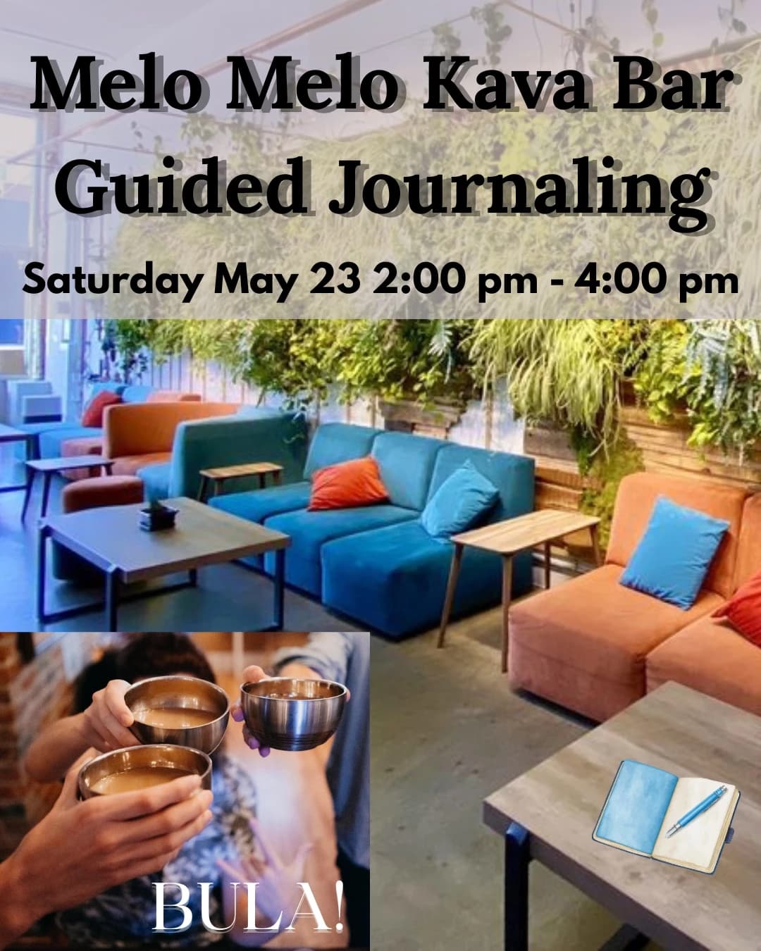 Guided Journaling at Melo Melo Kava Bar hosted by Renew Collective — workshops in Oakland