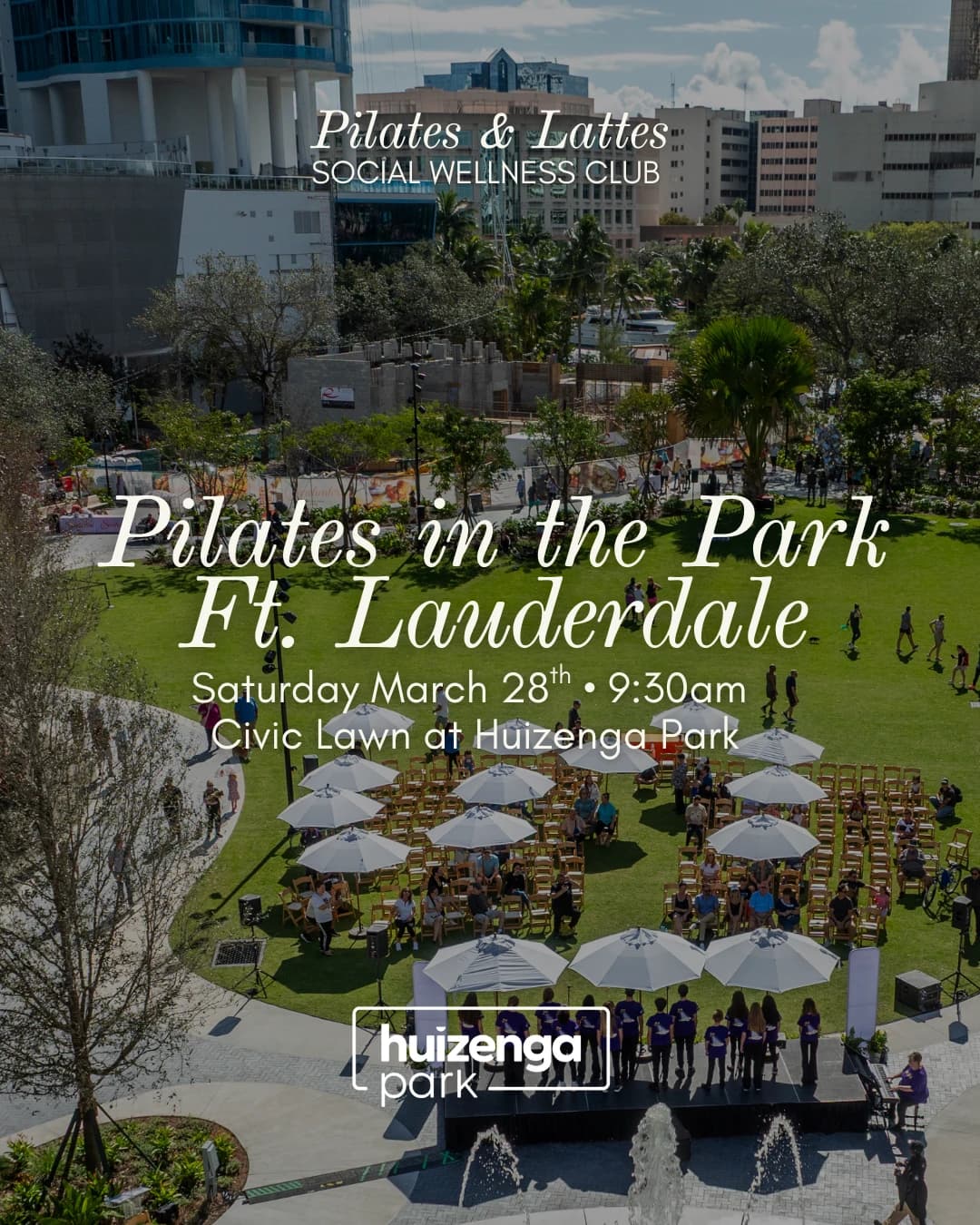 FTL Pilates in the park Huizenga Park👯‍♀️ hosted by Pilates & Lattes Club — outdoor activities in Fort Lauderdale