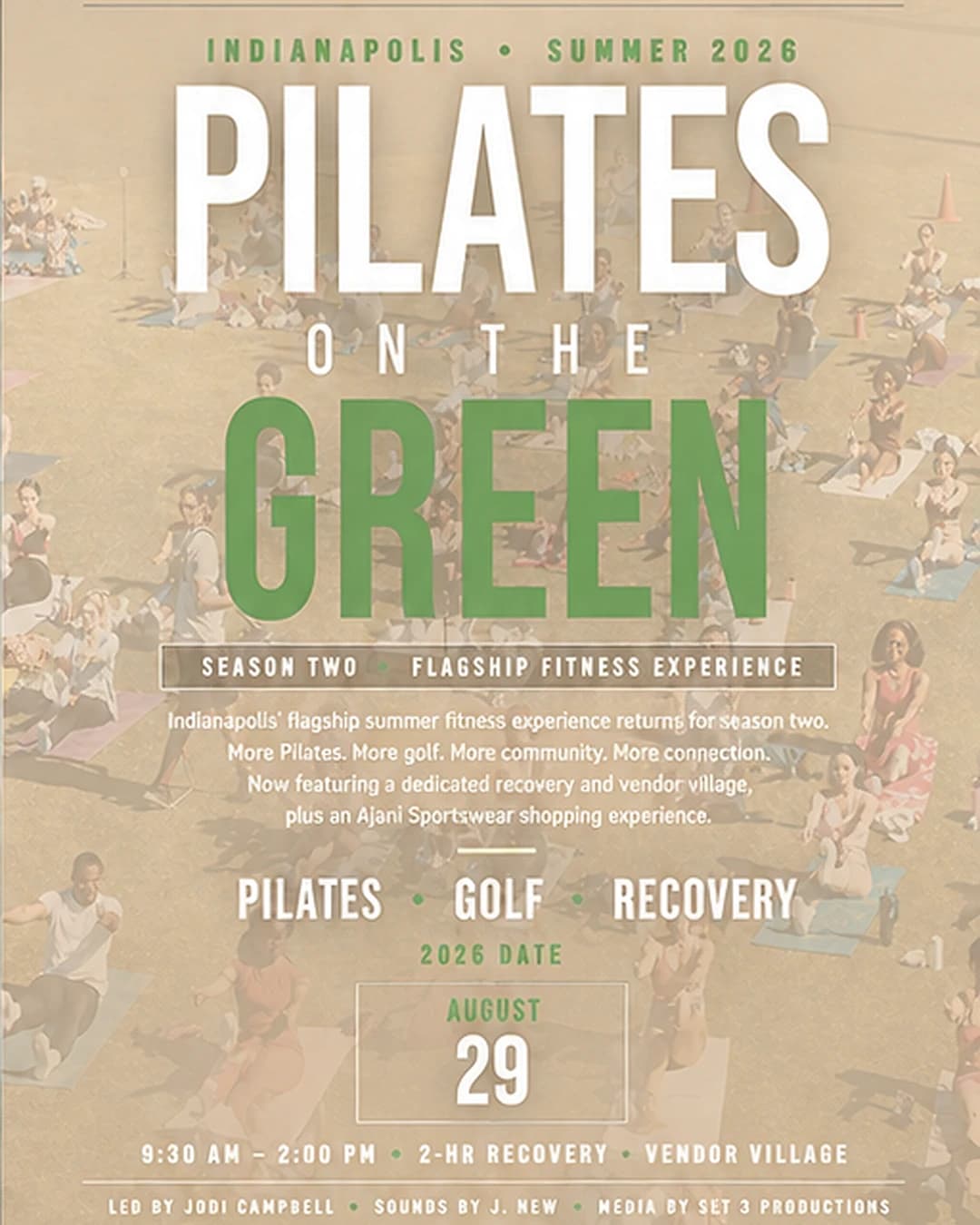 Pilates On The Green August 29th  hosted by AJANI ACTIVE — golf in Indianapolis