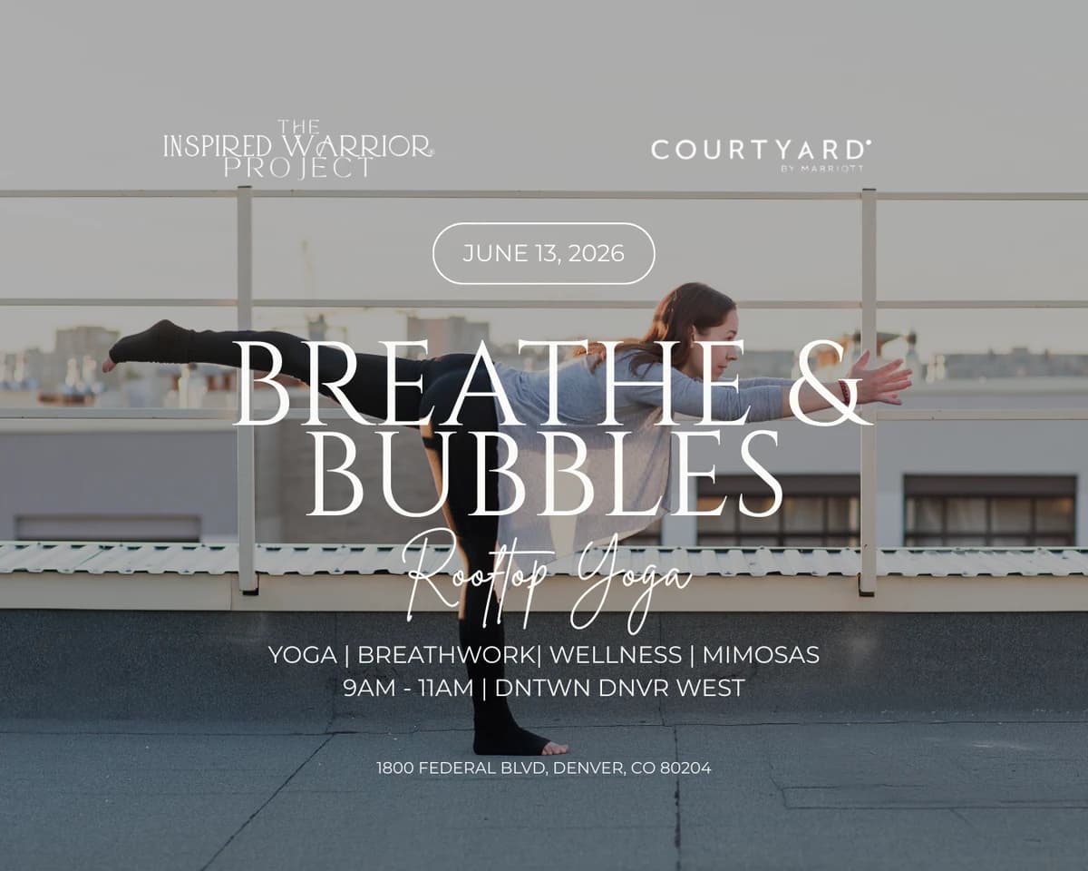 BREATHE & BUBBLES: Rooftop Yoga hosted by Inspired Warrior Project  — yoga classes in Denver