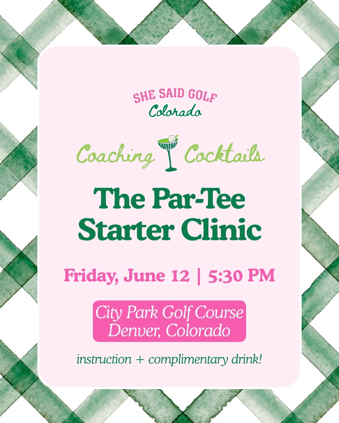 The Par-Tee Starter Clinic hosted by She Said Golf Colorado — golf in Denver