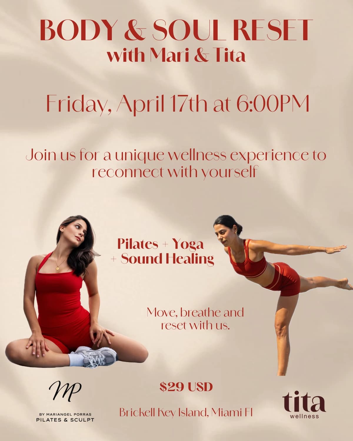 Body & Soul Reset  hosted by Mariangel Porras — pilates classes in Miami Lakes