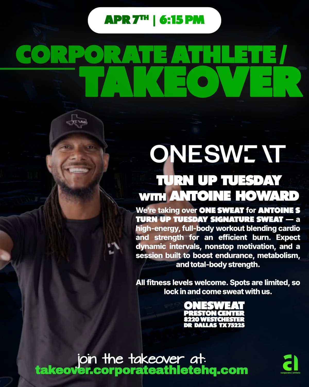 ONESWEAT Takeover hosted by Corporate Athlete — fitness events in Dallas