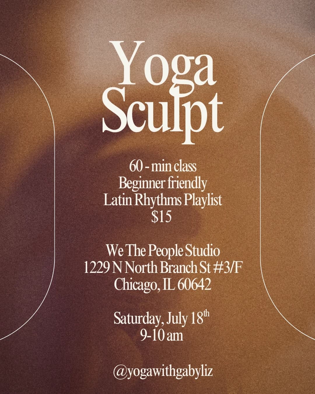 Yoga Sculpt Latin Rhythms hosted by Yoga with Gabyliz — fitness events in Chicago