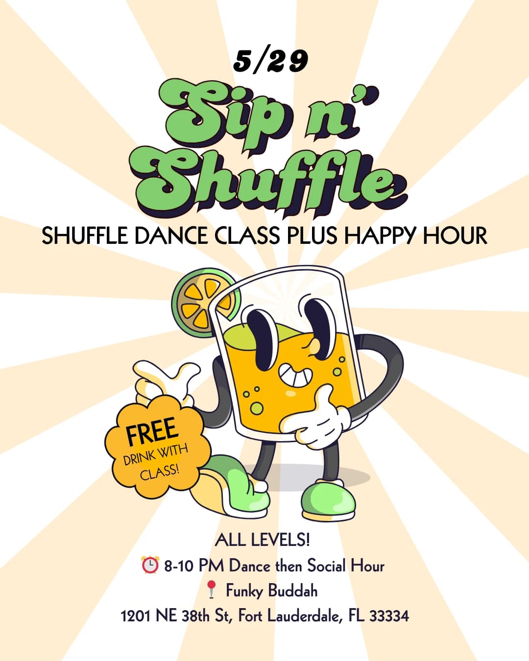 Sip n Shuffle: Shuffle Class plus Happy Hour hosted by Shuffle Sesh — workshops in Oakland Park