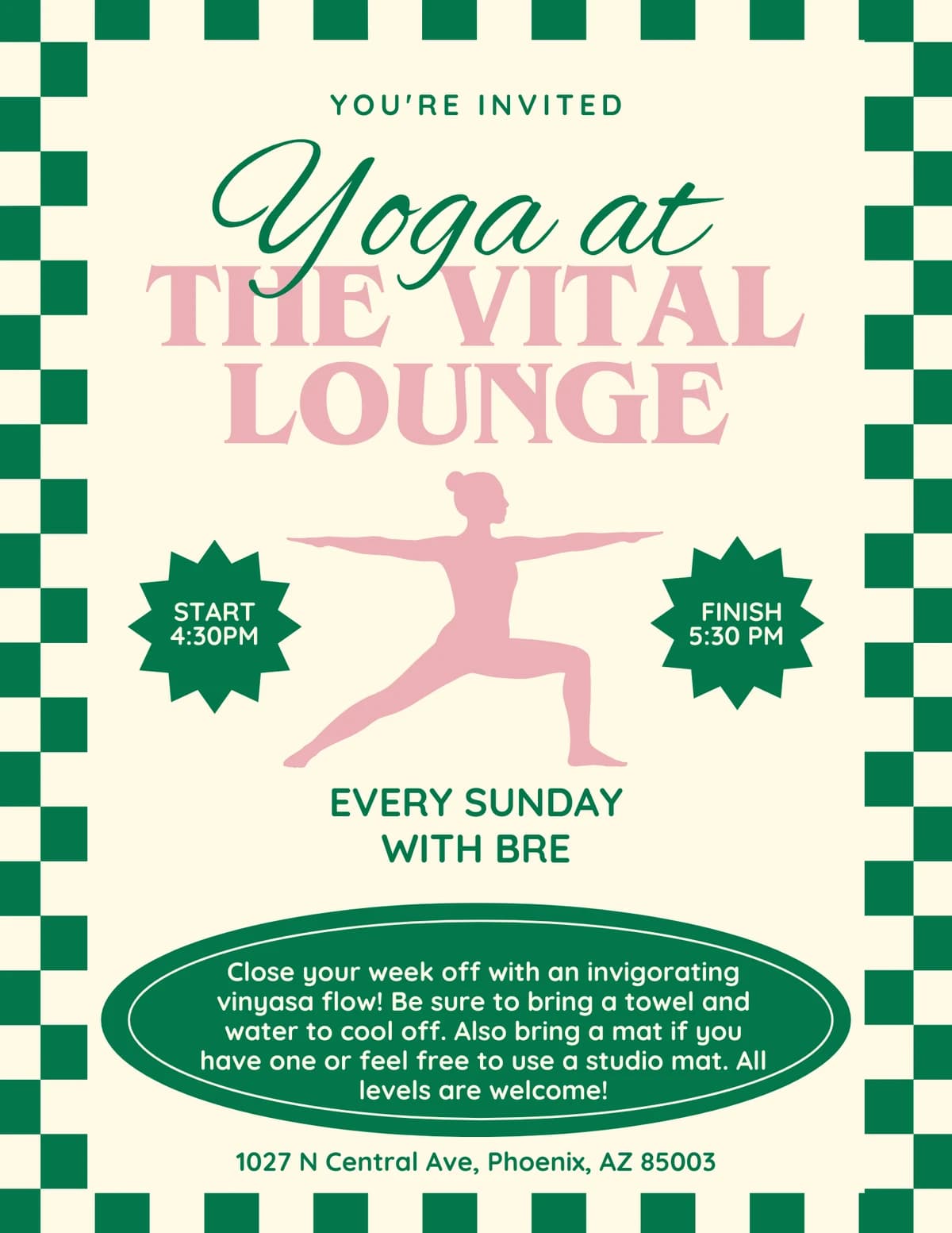 Vinyasa Flow hosted by Vital Lounge — yoga classes in Phoenix