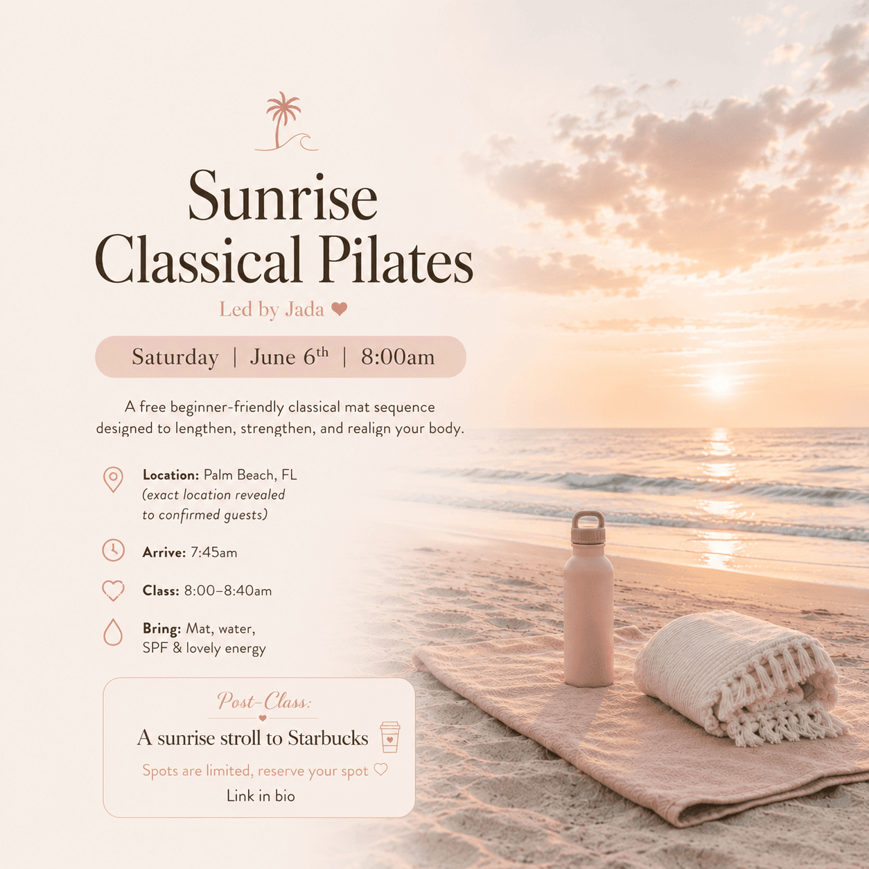 Sunrise Classical Pilates hosted by Palm Flow — pilates classes in Palm Beach