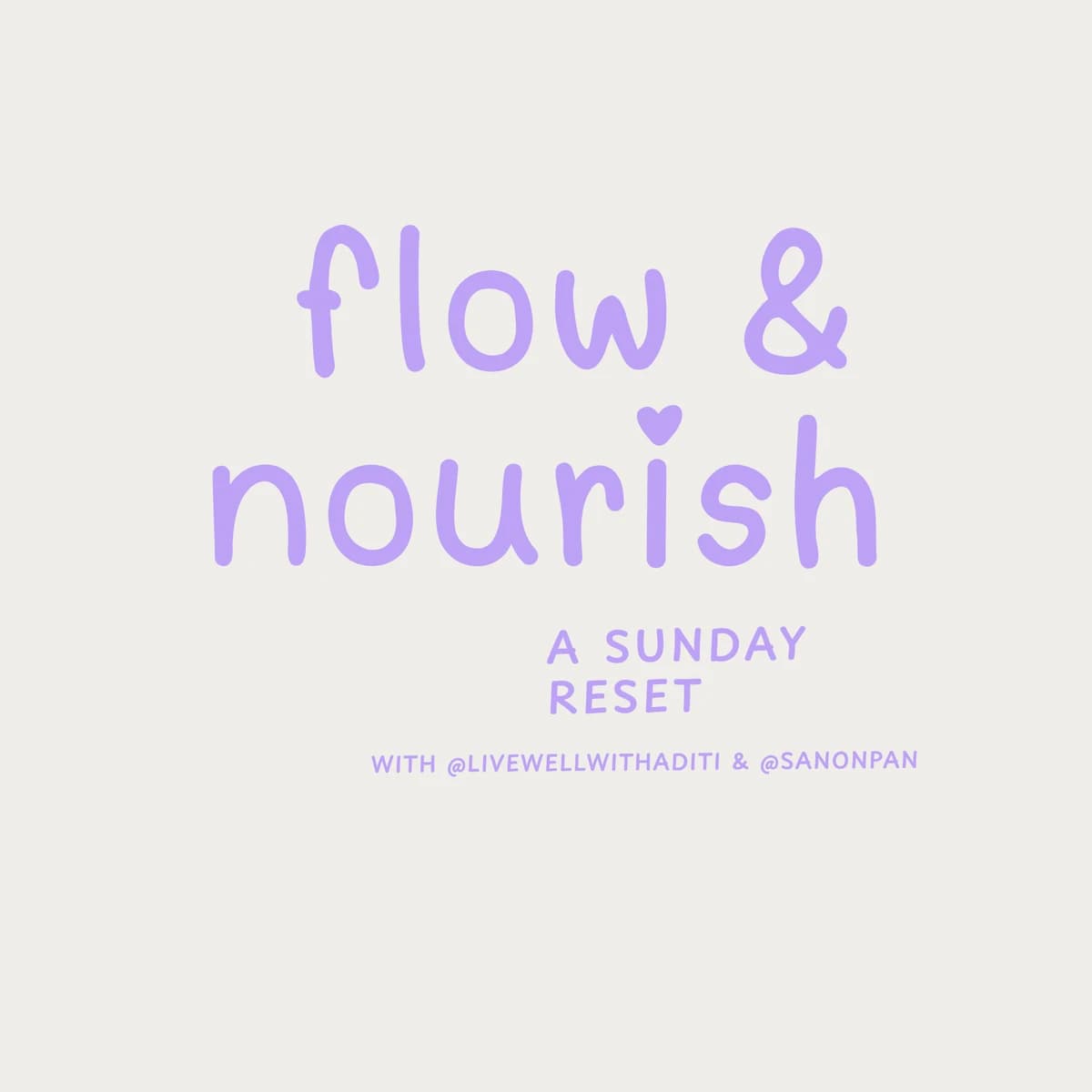 Flow and Nourish: Sunday Reset  hosted by livewellwithaditi x sanonpan — yoga classes in Chicago