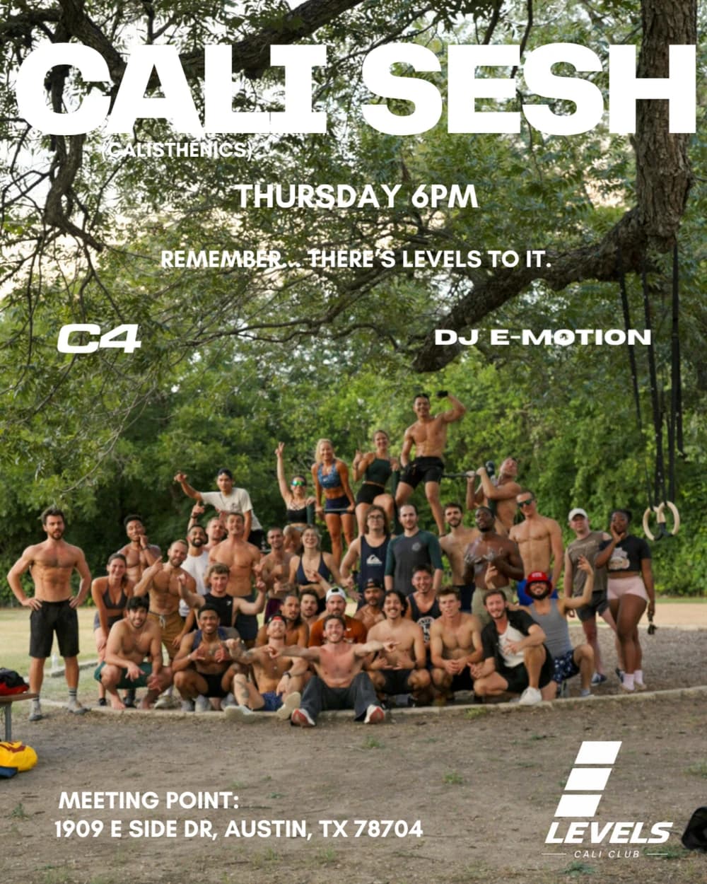 Levels Calisthenic Club hosted by Levels Cali Club — fitness events in Austin