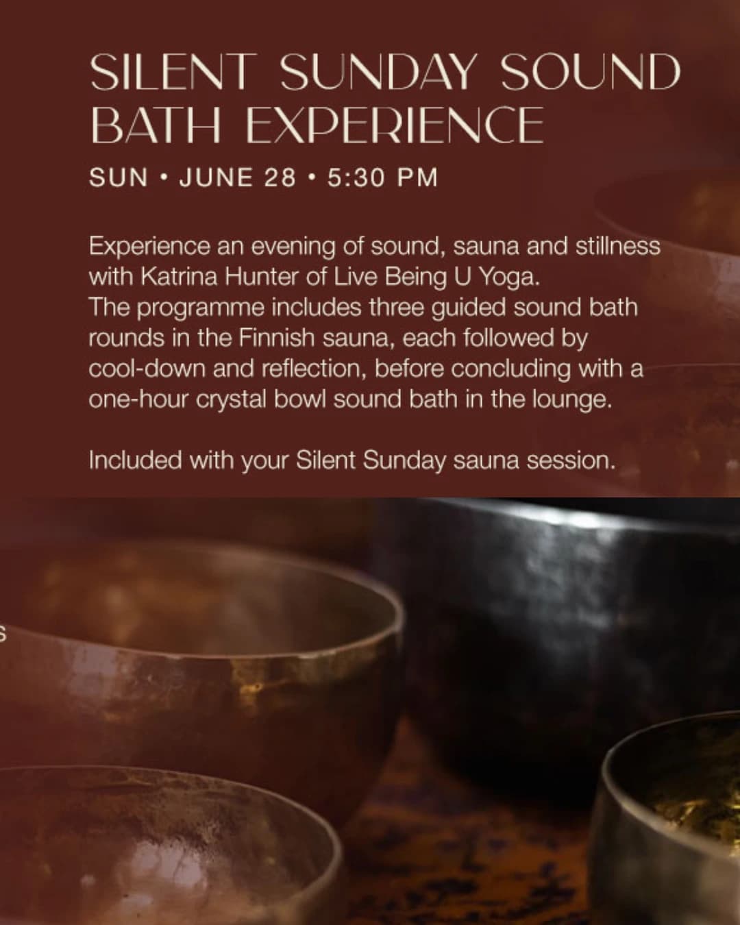 Silent Sauna Sound Bath hosted by Saunawelt European Sauna House — social events in Houston