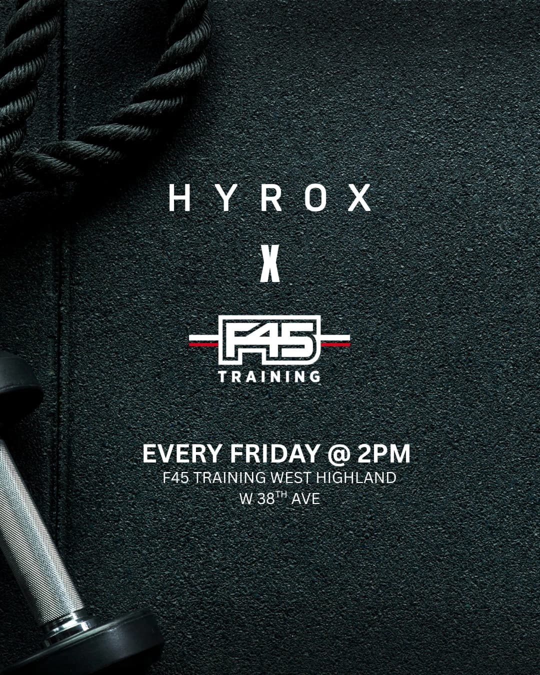 Hyrox Fridays hosted by F45 Denver Premier  — fitness events in Denver