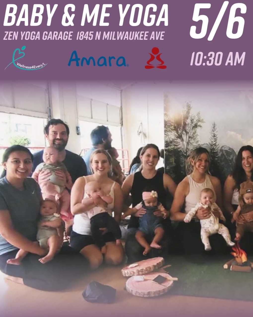 BYOBaby Yoga: Zen Yoga Garage  hosted by Wellness4Every1 — yoga classes in Chicago