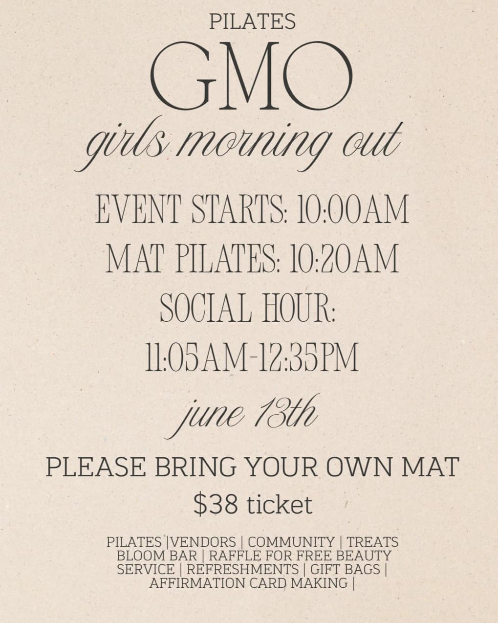 Pilates GMO🎀✨🌸 hosted by Selenahope — pilates classes in Riverside