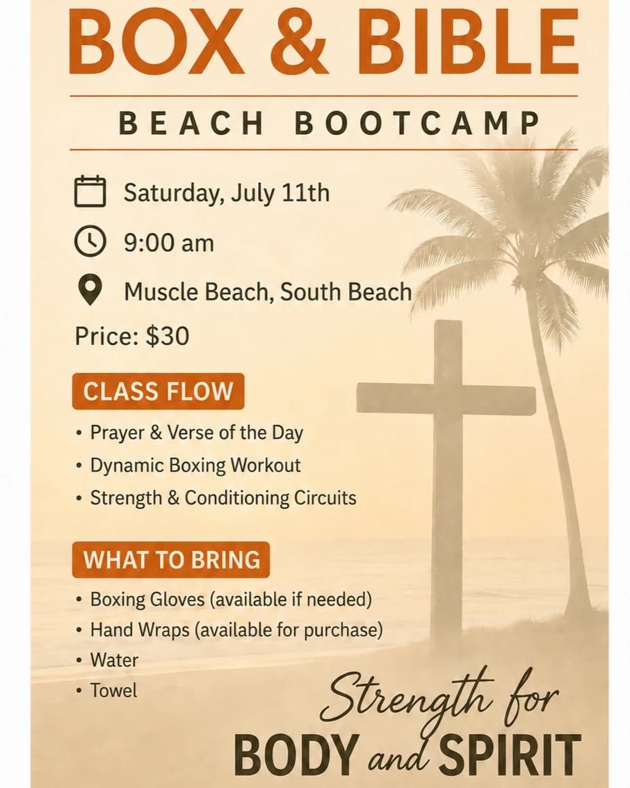 BOX & BIBLE hosted by BOX & BIBLE — fitness events in Miami