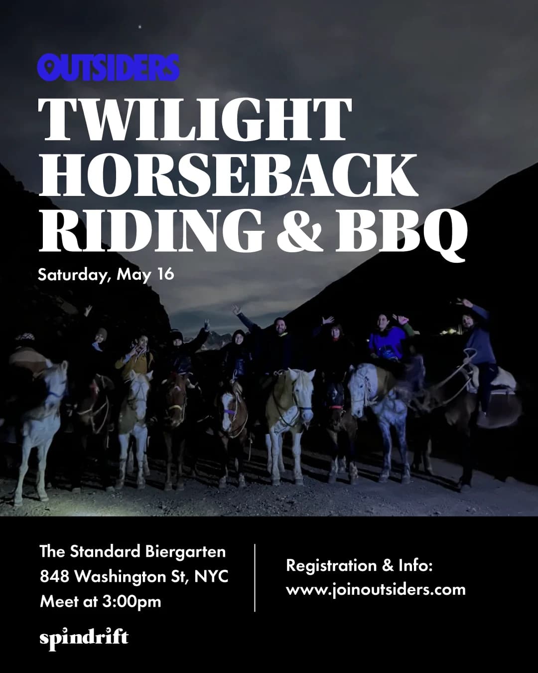 Twilight Horseback Riding & BBQ hosted by OUTSIDERS NYC — outdoor activities in New York