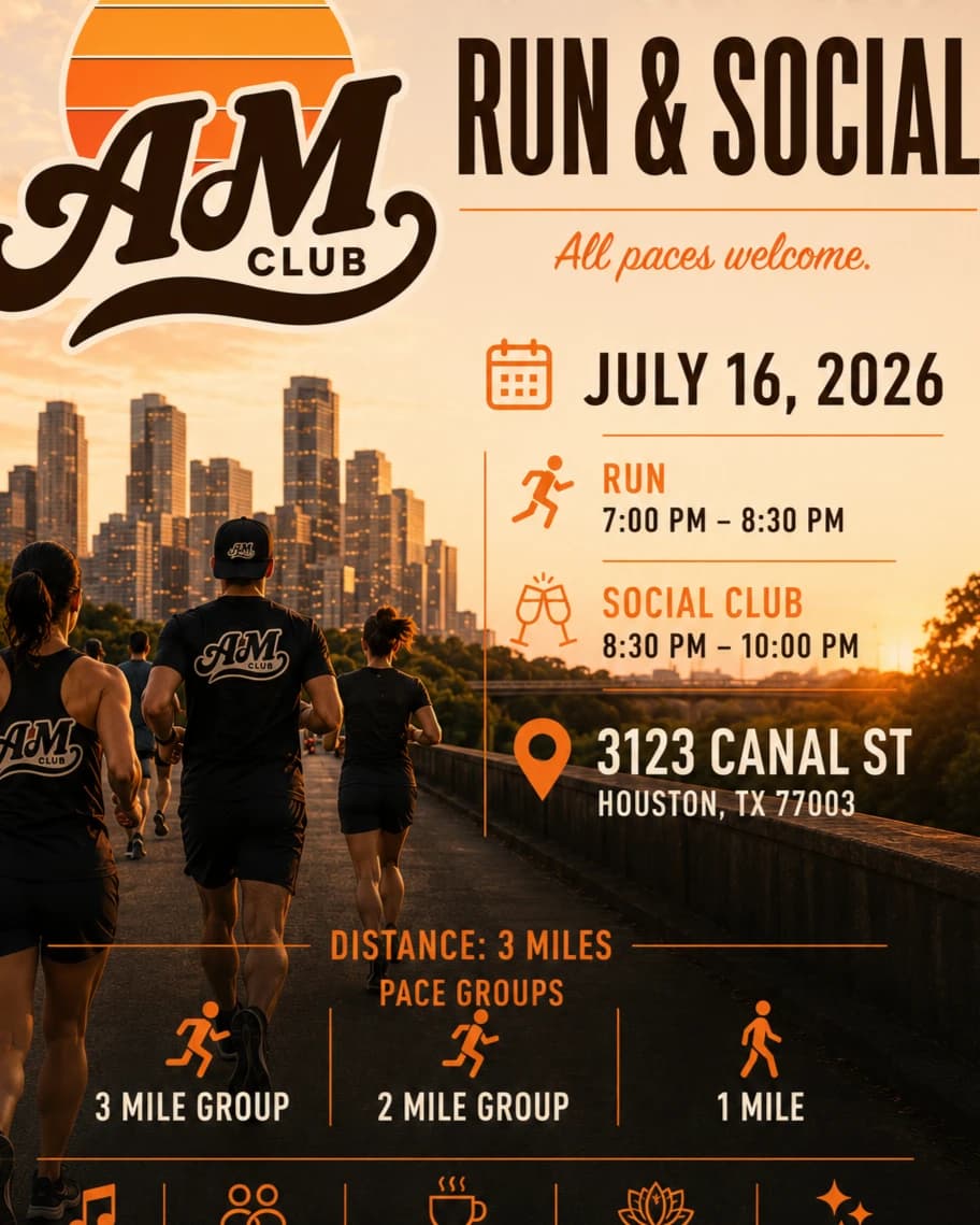 Running and Social ☀️ hosted by Gabrielly Ferreira — spa recovery in Houston