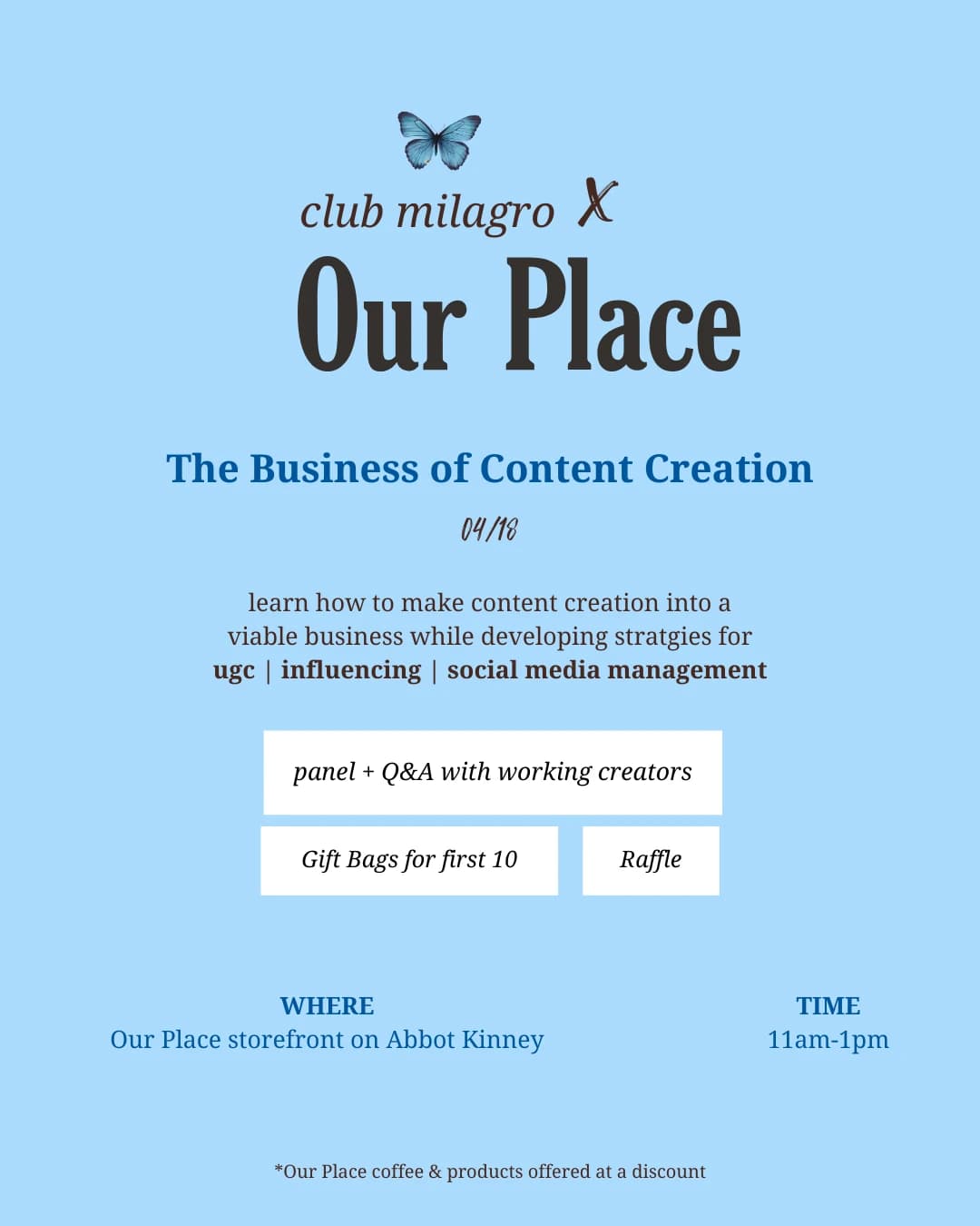 Business of Content Creation hosted by CLUB MILAGRO — workshops in Los Angeles
