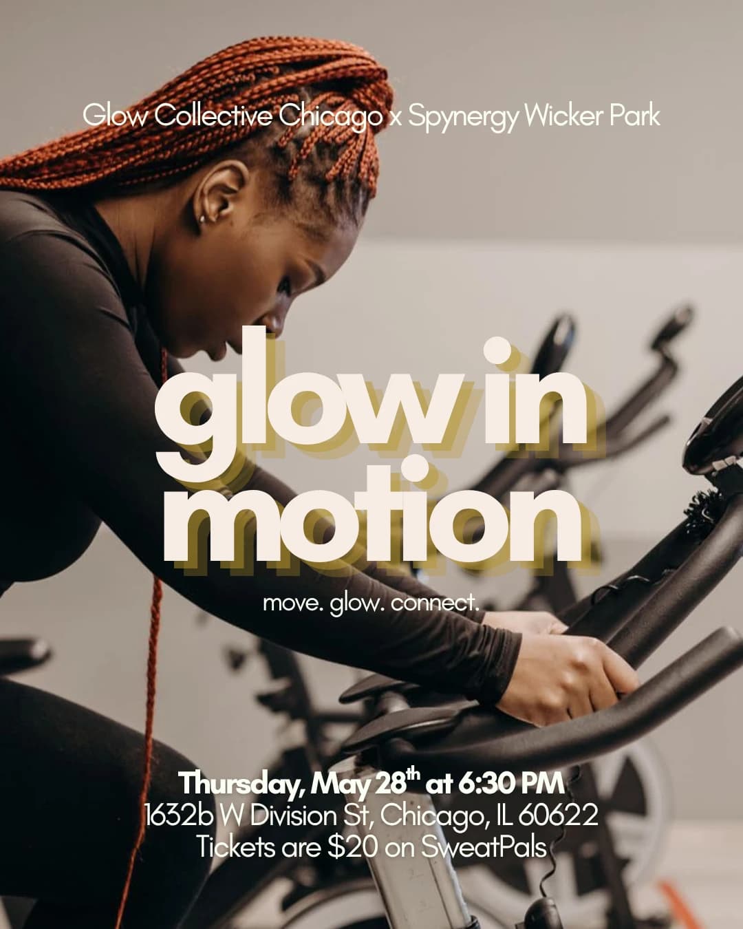 Glow in Motion (Spin Class with Spynergy) hosted by Glow Collective Chicago — outdoor activities in Chicago