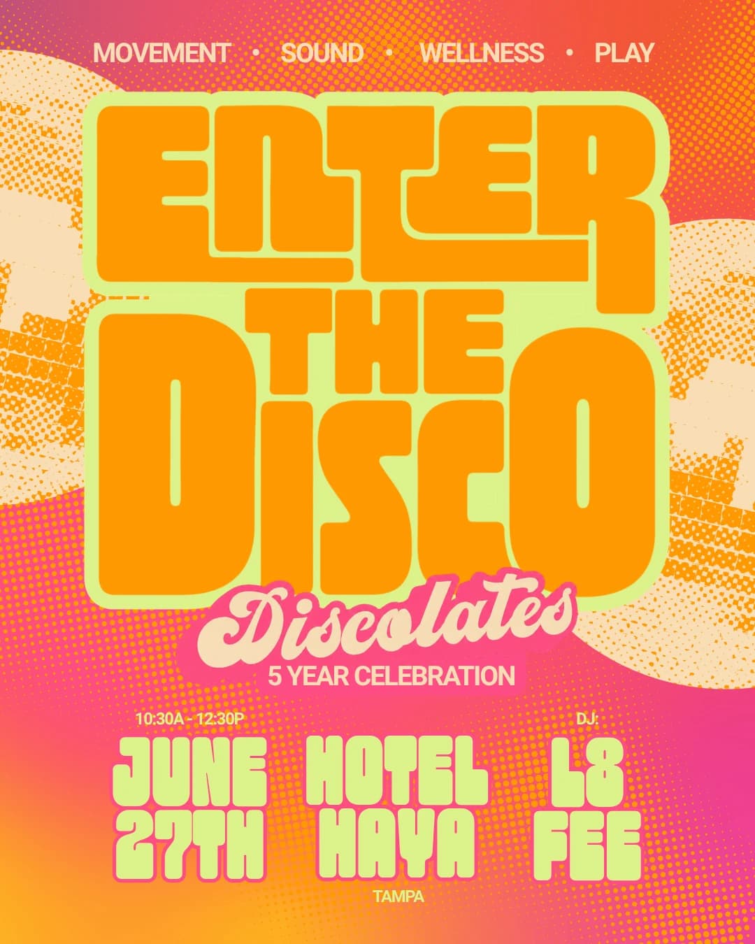 Enter the Disco: 🪩Discolates® Celebration at Hotel Haya: Ybor, Tampa (18+ only) hosted by Discolates — dance classes in Tampa