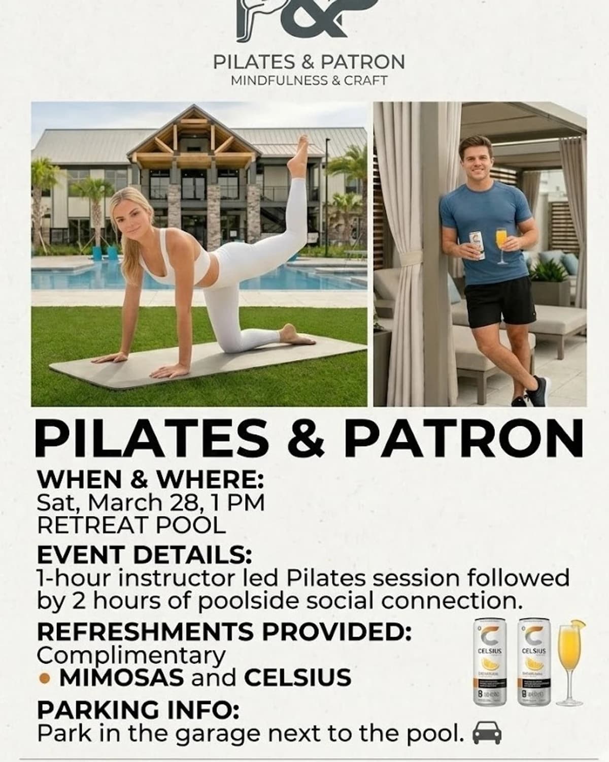 Pilates&Patron  hosted by Pilates&Patron — pilates classes in Orlando