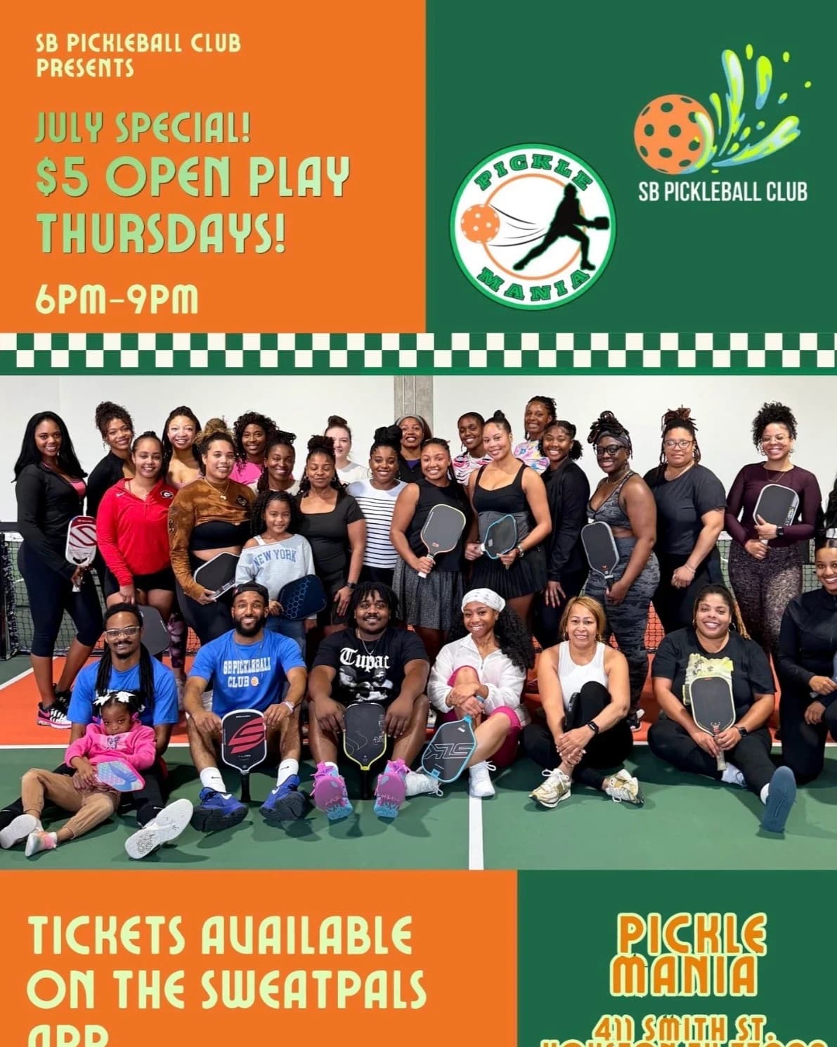 $5 Pickleball Open Play! Join Us!  hosted by SB PICKLEBALL CLUB — team sports in Houston