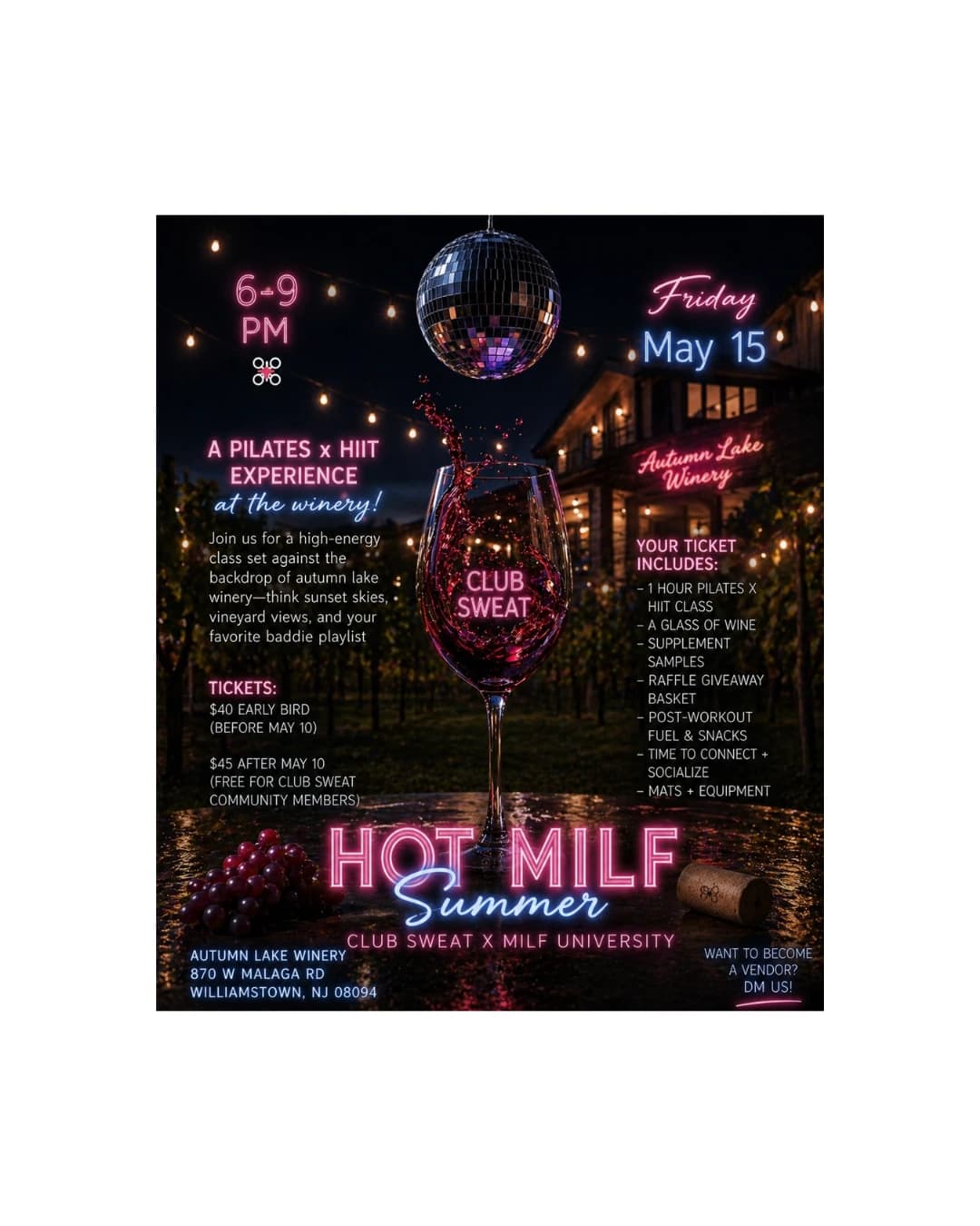 Friday Night Lights- HOT MILF SUMMER hosted by Club Sweat — social events in Monroe