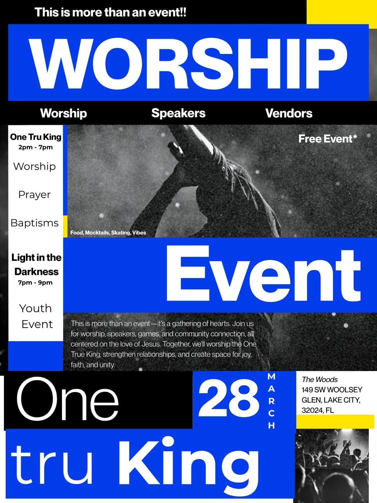 One Tru King Worship Event hosted by The Woods — roller skating in Lake City