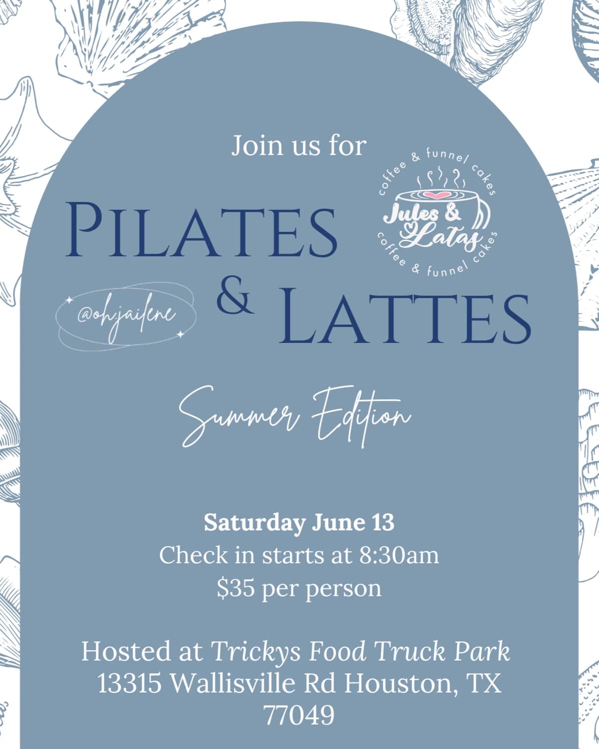 🤍Pilates & Lattes ☕️🐚 hosted by Oh Jailene — outdoor activities in Houston