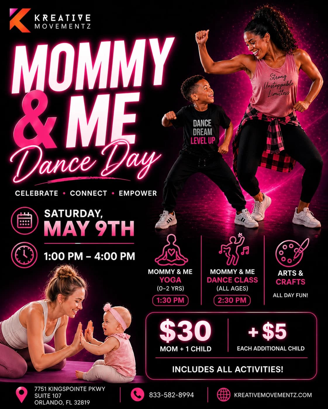 Mommy & Me Dance Day hosted by Kreative Movementz — dance classes in Orlando