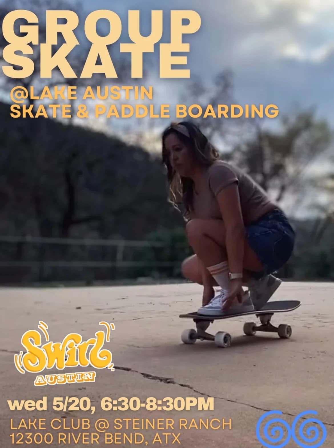 Group skate & paddleboarding (Swirl Austin) ! hosted by Swirl Austin — roller skating in Austin