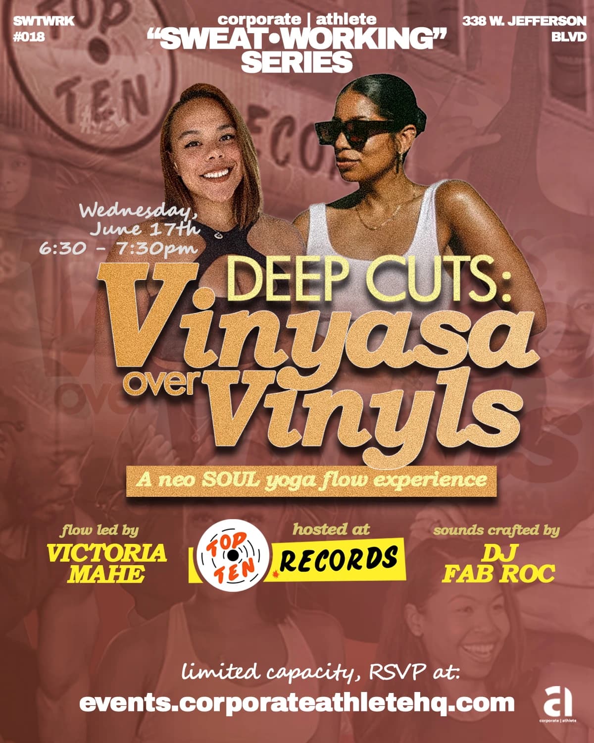 DEEP CUTS: Vinyasa Over Vinyls hosted by Corporate Athlete — yoga classes in Dallas