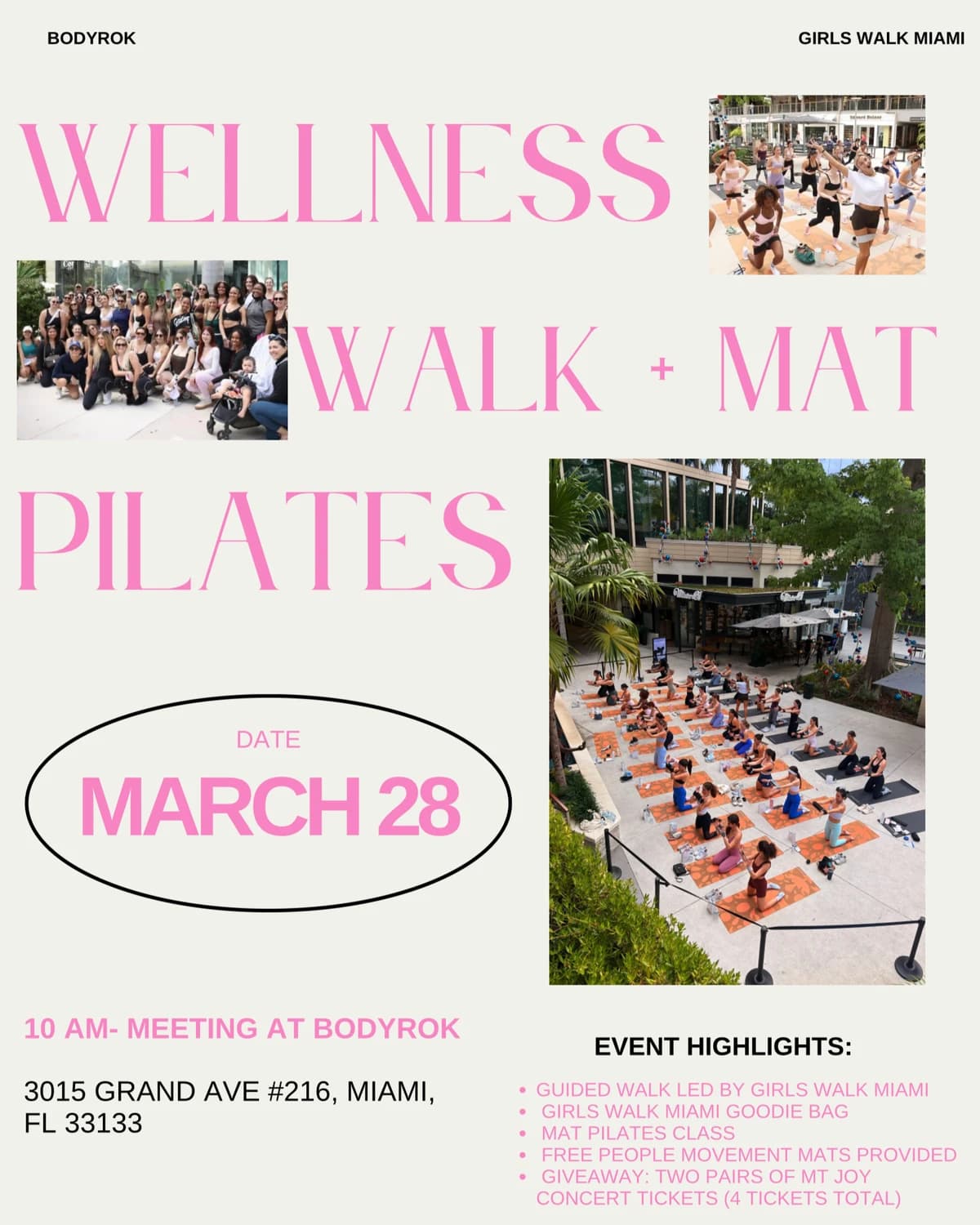 wellness walk + mat pilates  hosted by Girls Walk Miami  — pilates classes in Miami Lakes