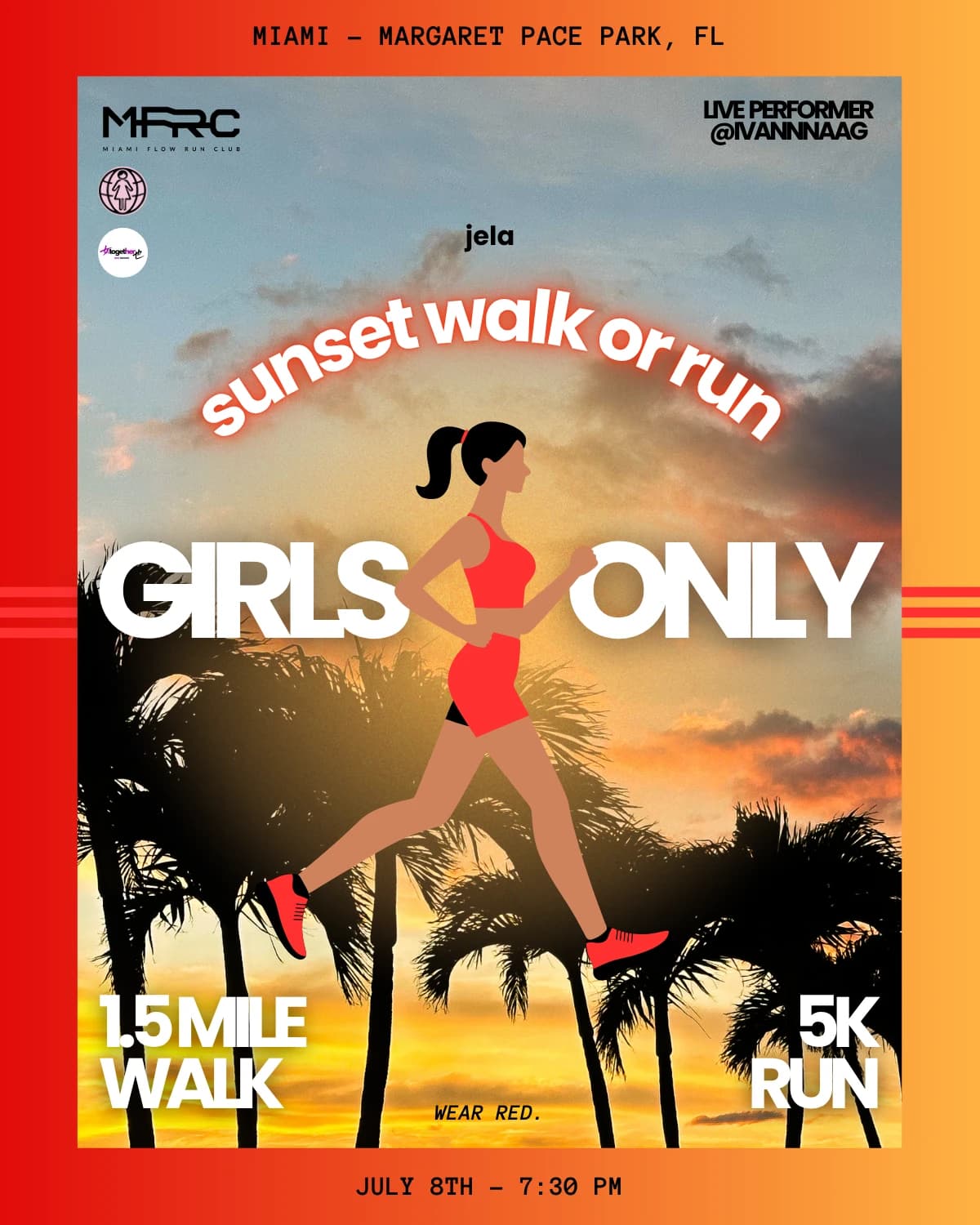 MIAMI SUNSET GIRLS ONLY WALK OR RUN hosted by jela — social events in Miami