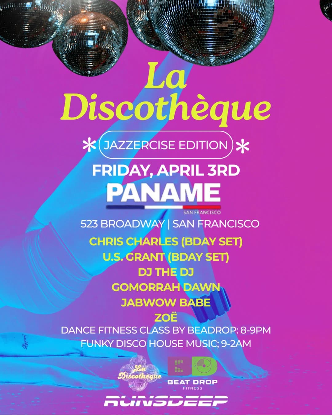 La Discothèque Jazzercise w/ Beat Drop Fitness hosted by Beat Drop Fitness — yoga classes in San Francisco