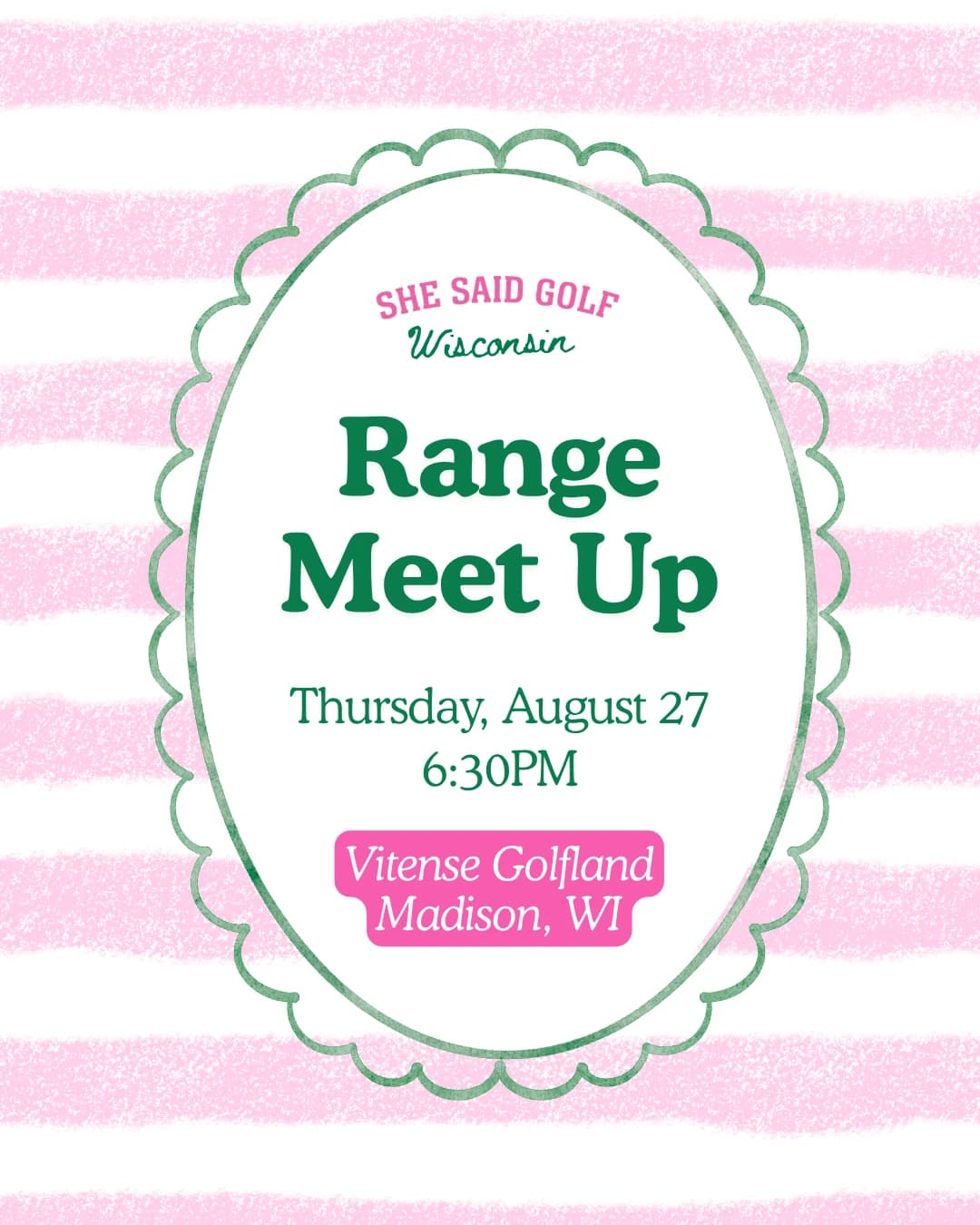 August Range Meet Up hosted by She Said Golf Wisconsin — team sports in Madison