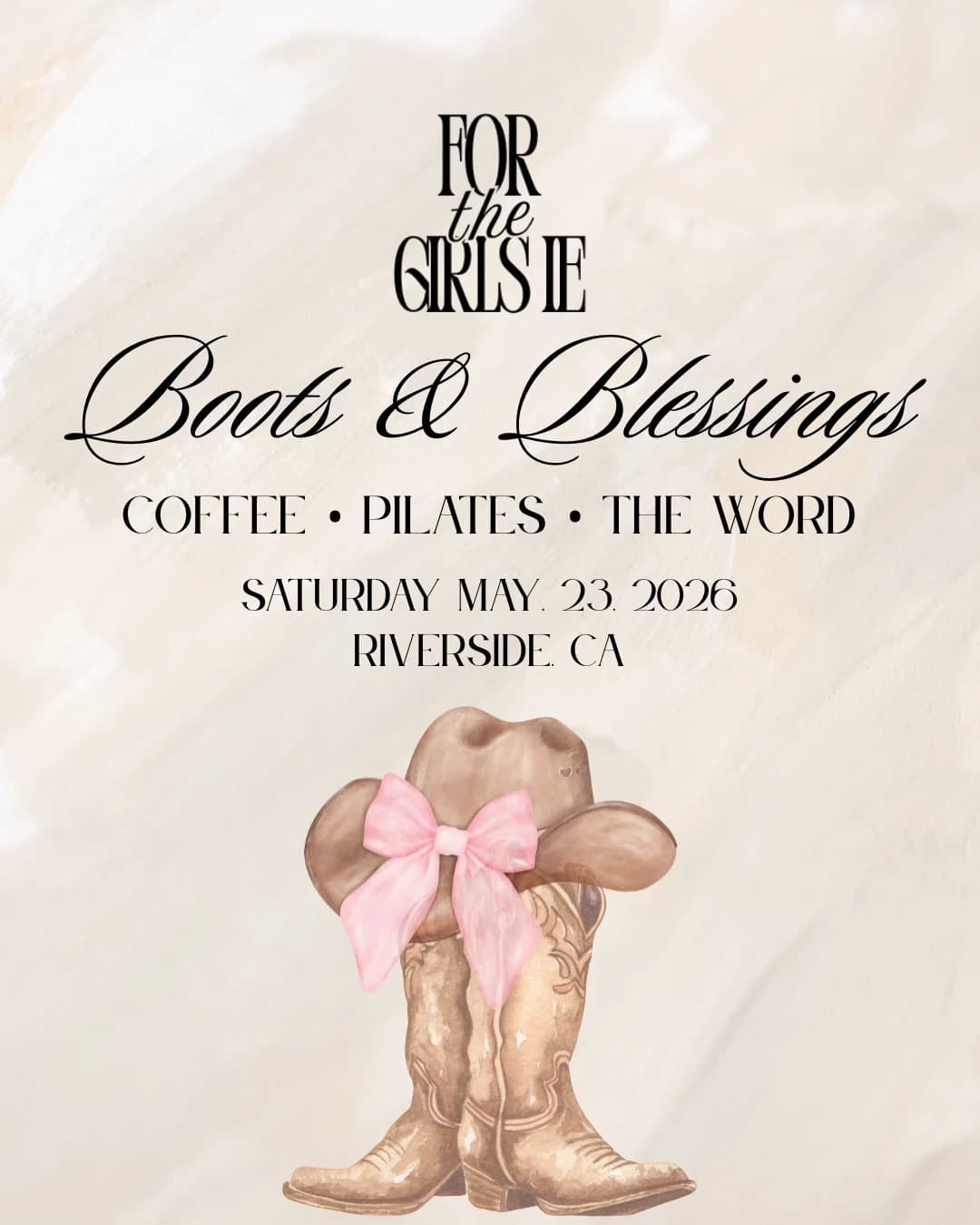 Boots & Blessings: A Pilates + Prayer Experience  hosted by For The Girls IE — workshops in Riverside