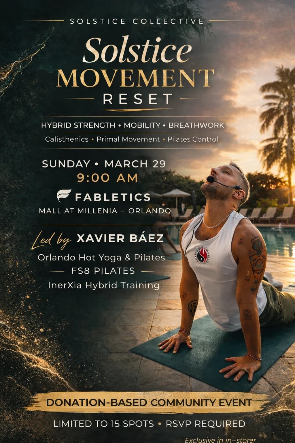 Solstice Movement Reset — Fabletics hosted by Solstice Collective — pilates classes in Orlando