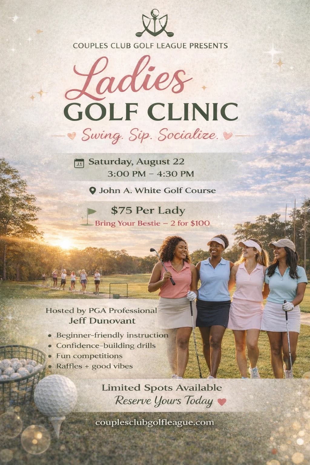 Ladies Golf Clinic: Swing, Sip & Socialize hosted by Couples Club Golf League — golf in Atlanta