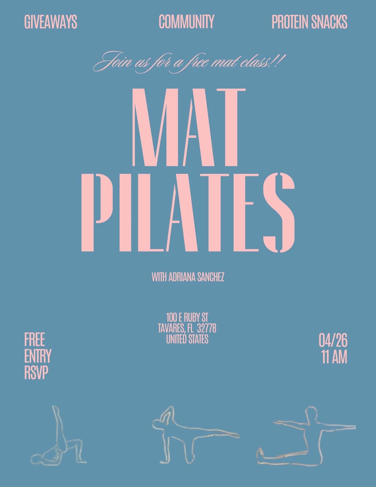 Mat Pilates  hosted by Pilates With Adriana — fitness events in Tavares