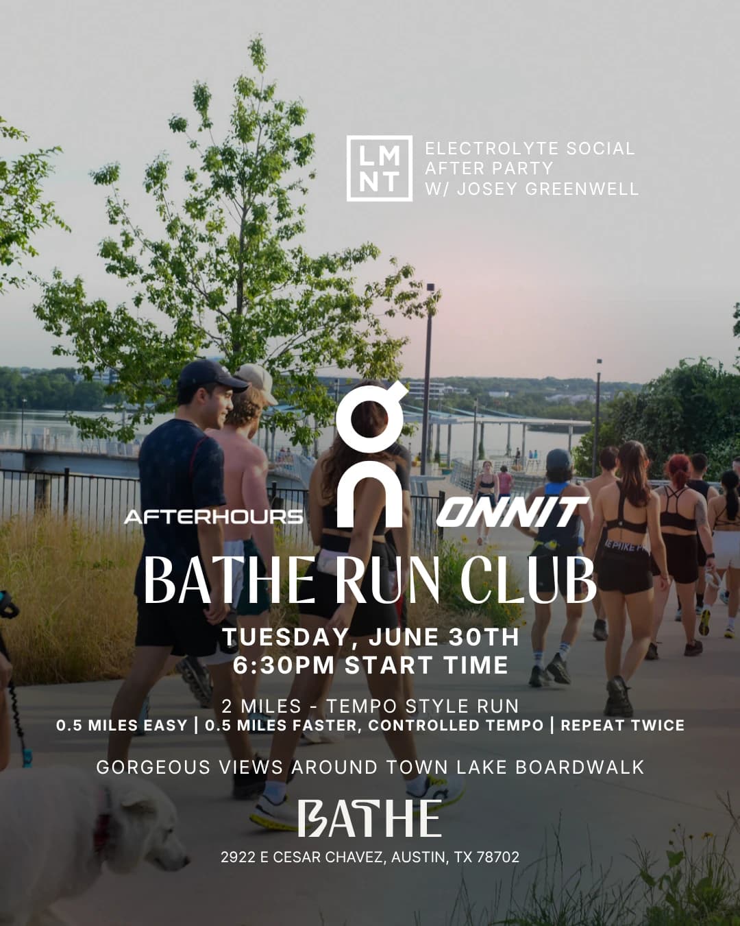 Bathe Run Club Powered By ON!  hosted by BATHE — fitness events in Austin