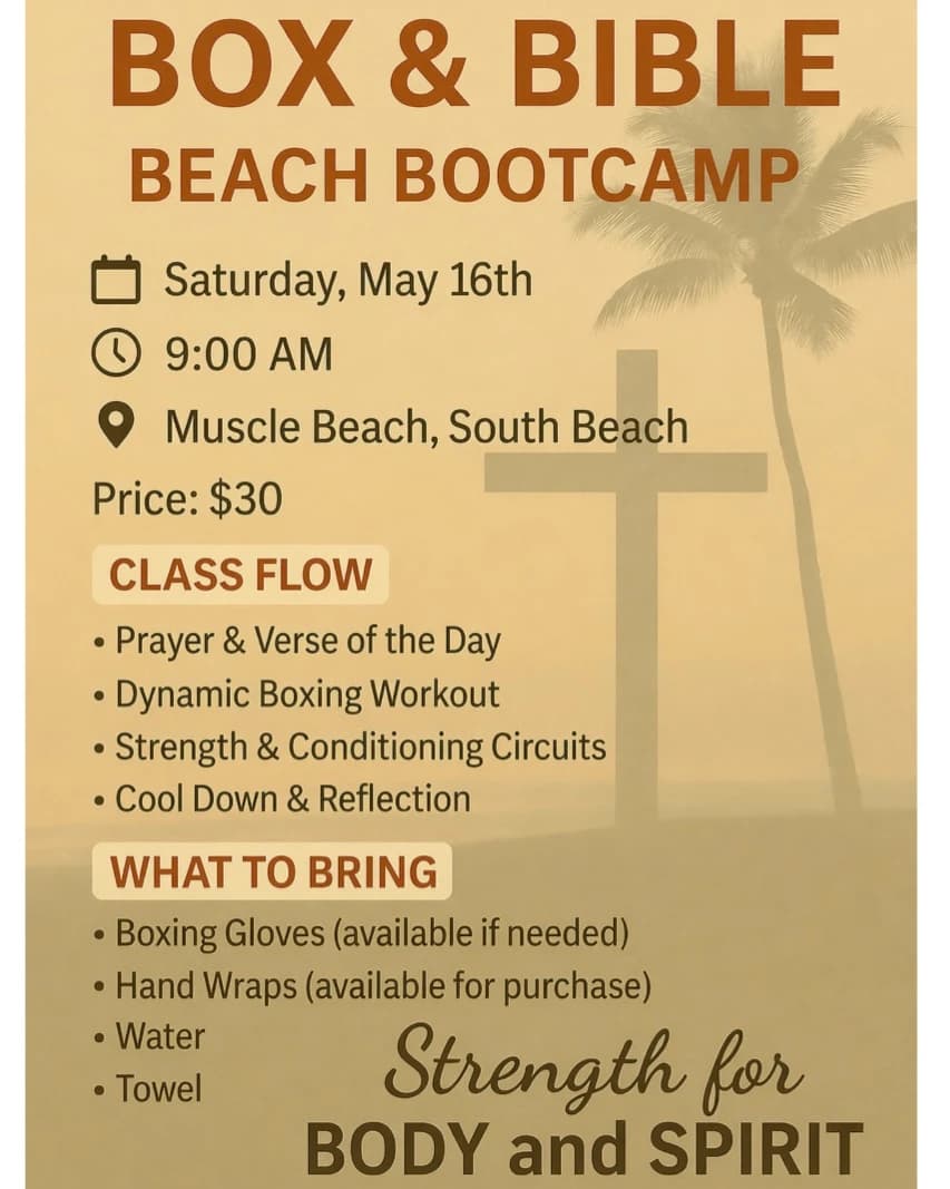 BOX & BIBLE hosted by BOX & BIBLE — martial arts in Miami Beach